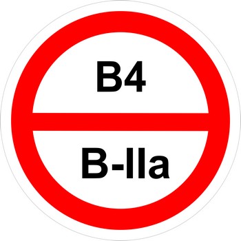 Знак категорийности помещений "В4/В2а"