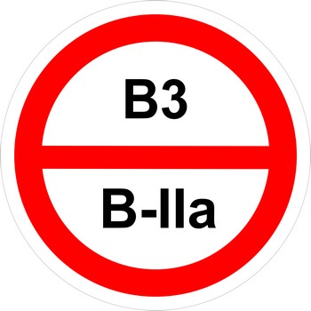 Знак категорийности помещений "В3/В2а"