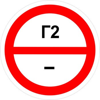 Знак категорийности помещений "Г2"