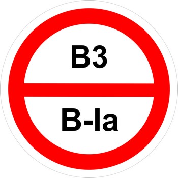 Знак категорийности помещений "В3/В1а"