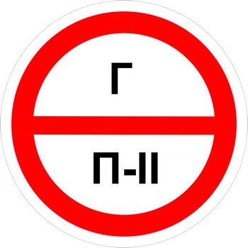 Знак категорийности помещений "Г/П2"