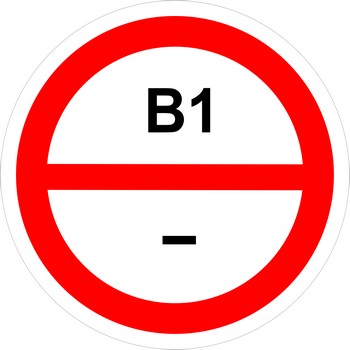 Знак категорийности помещений "В1"