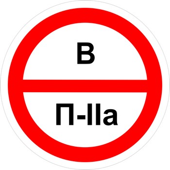 Знак категорийности помещений "В/П2а"