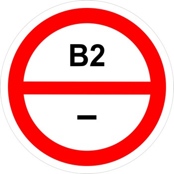 Знак категорийности помещений "В2"